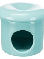 Trixie Trixie speelhuis muizen met deksel keramiek turquoise