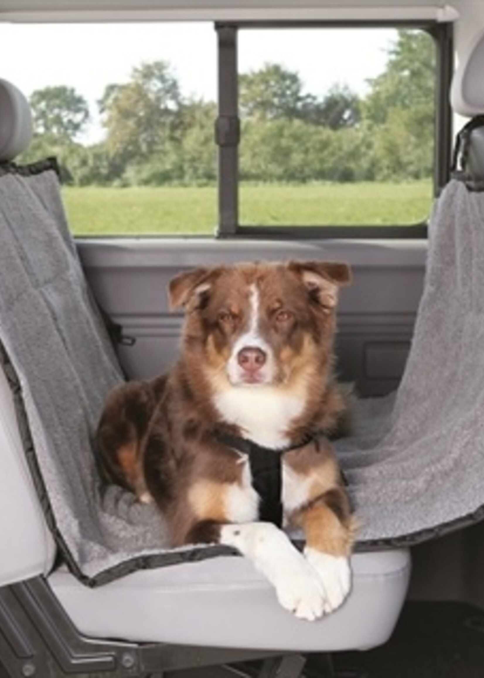 Trixie Trixie auto-hondendeken 4-seasons zwart grijs