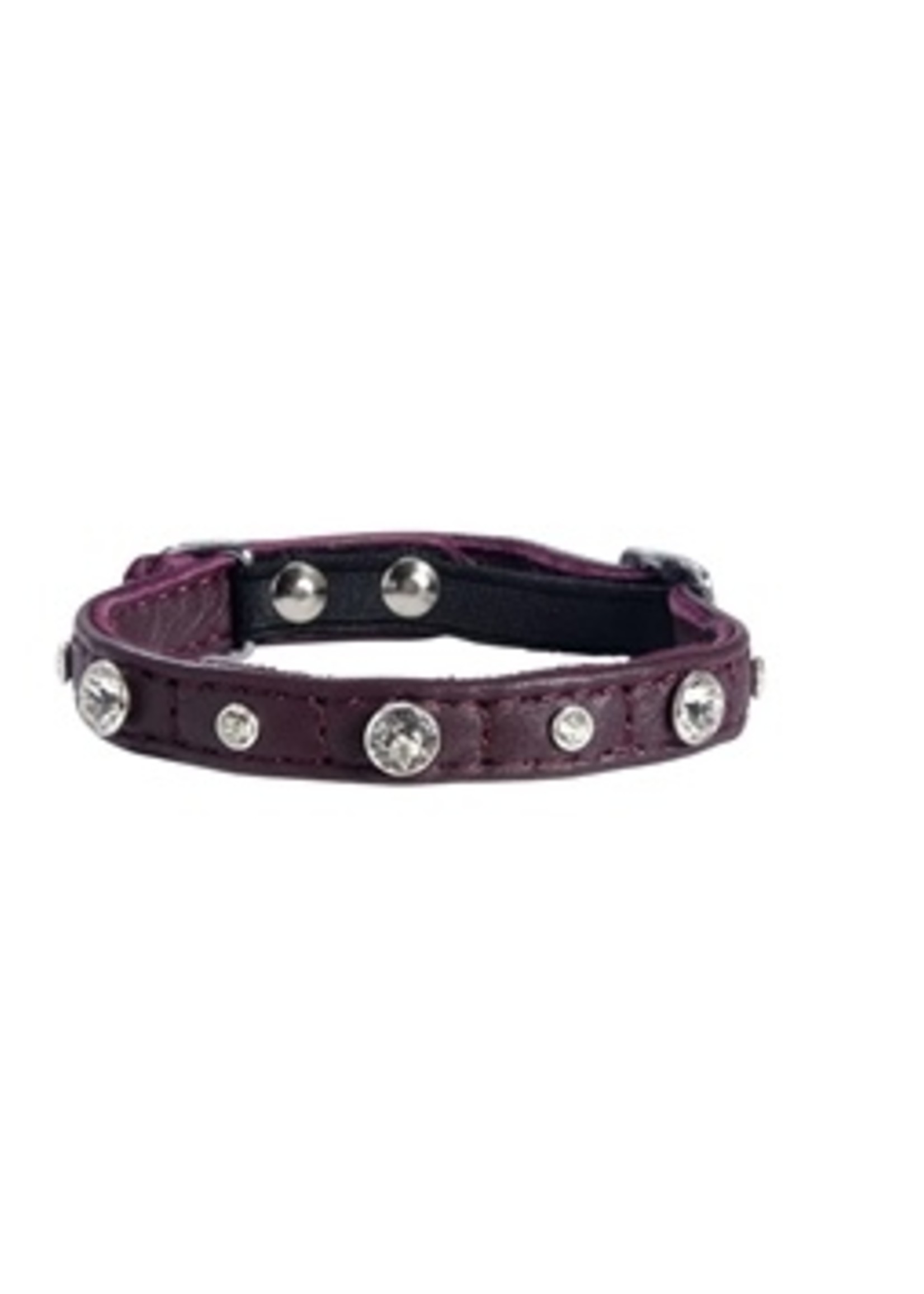 Bobby Bobby halsband kat comete leer paars