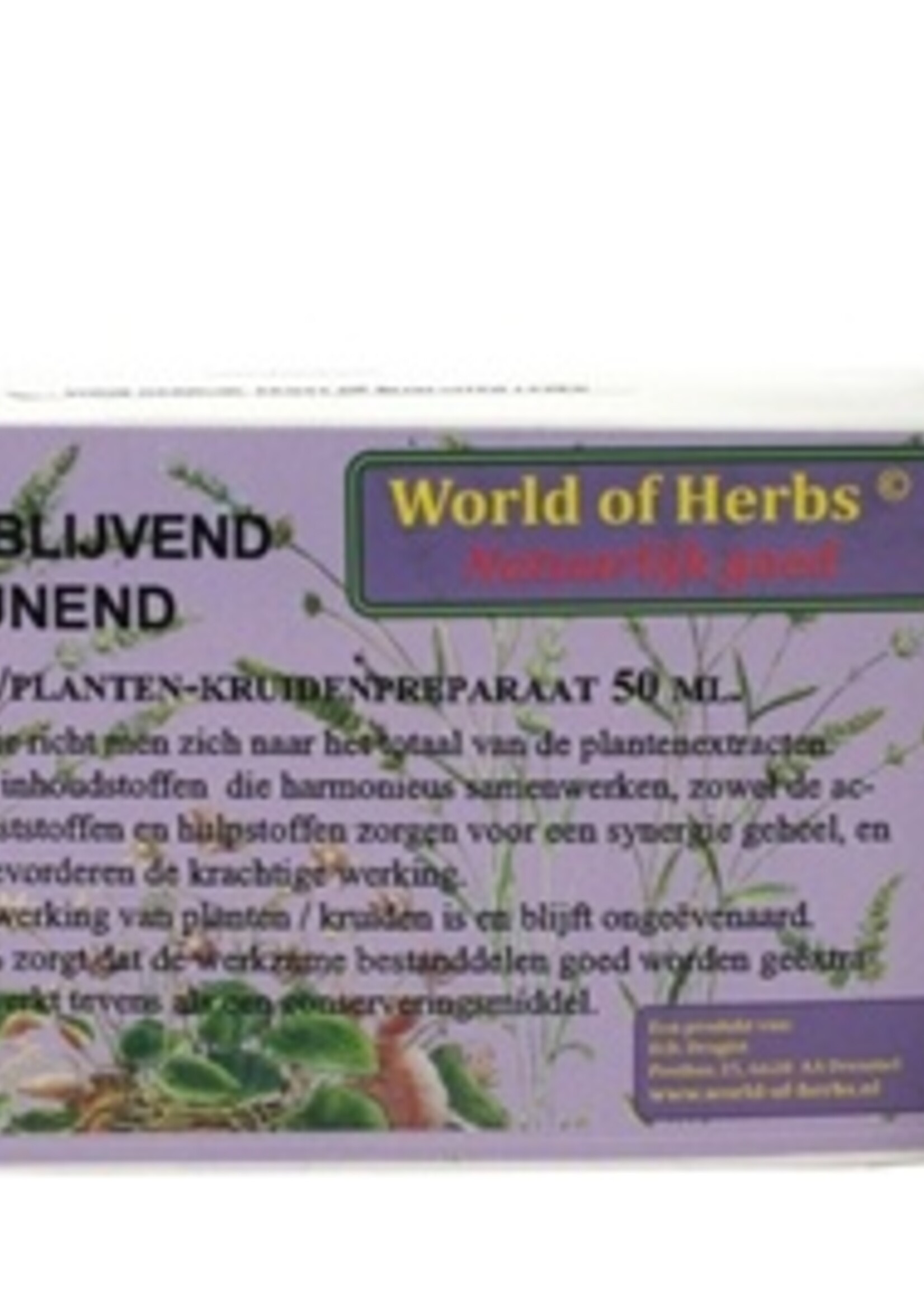 World of herbs World of herbs fytotherapie uitblijven loopsheid