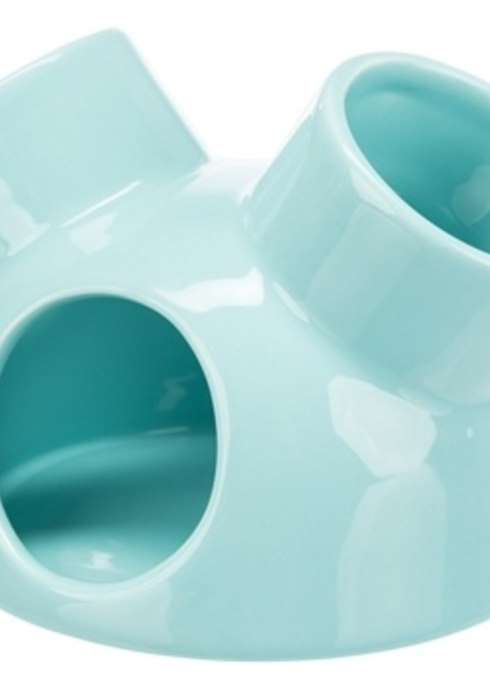 Trixie Trixie speelhuis muizen met 3 ingangen keramiek turquoise