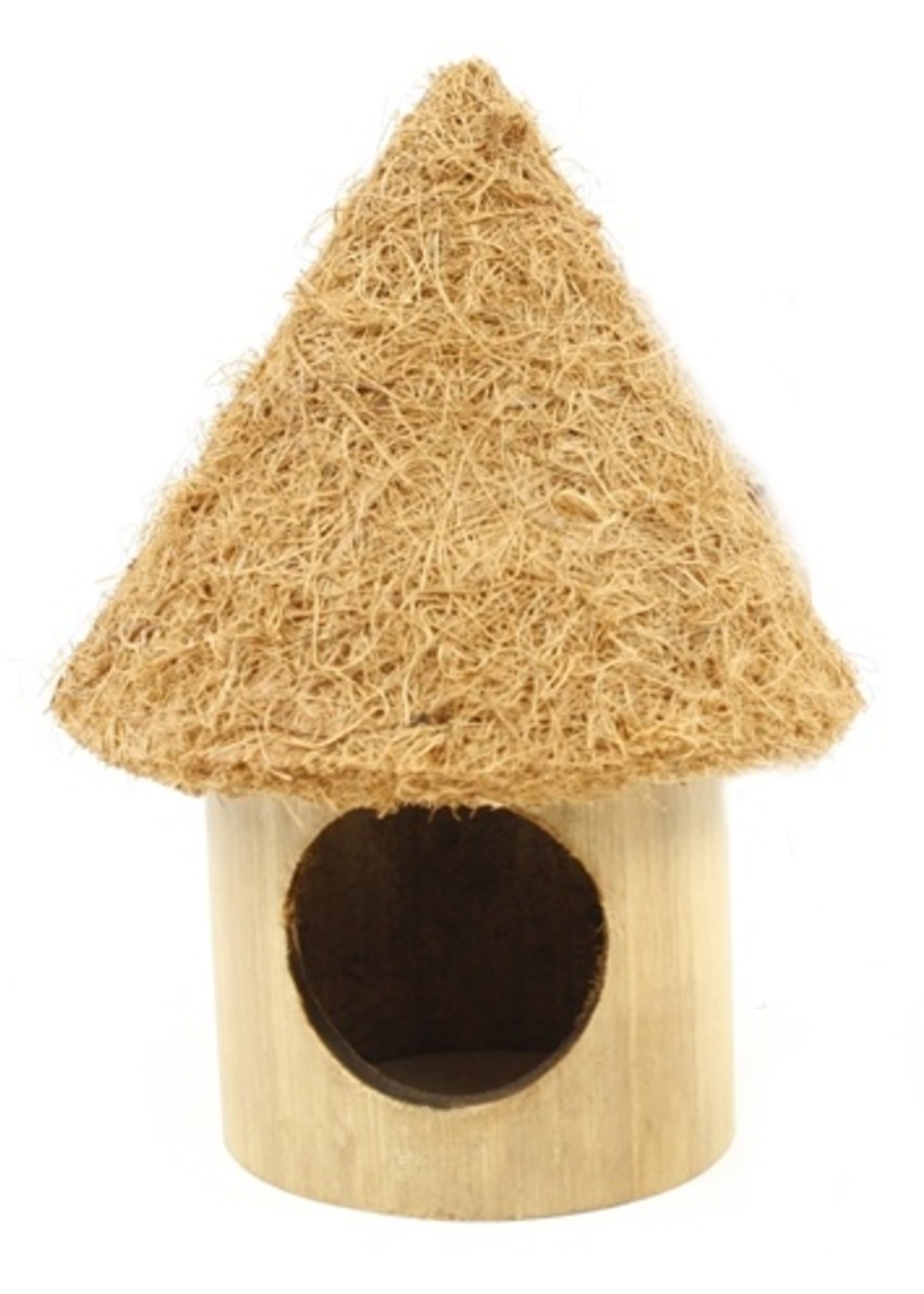 Happy pet Nature first bamboe tiki hut knaaghuis