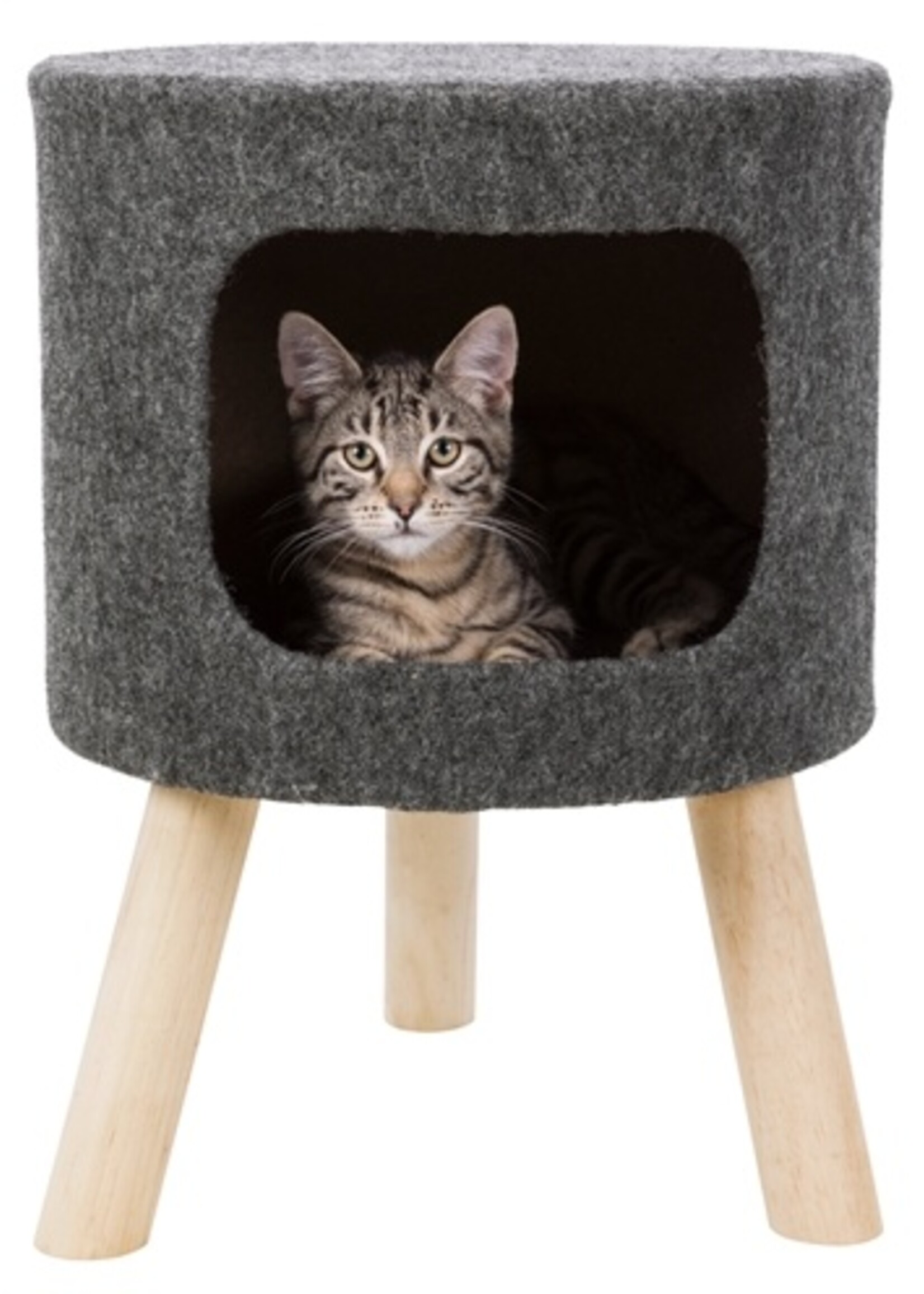 Trixie Trixie kattenmand poef senta vilt antraciet