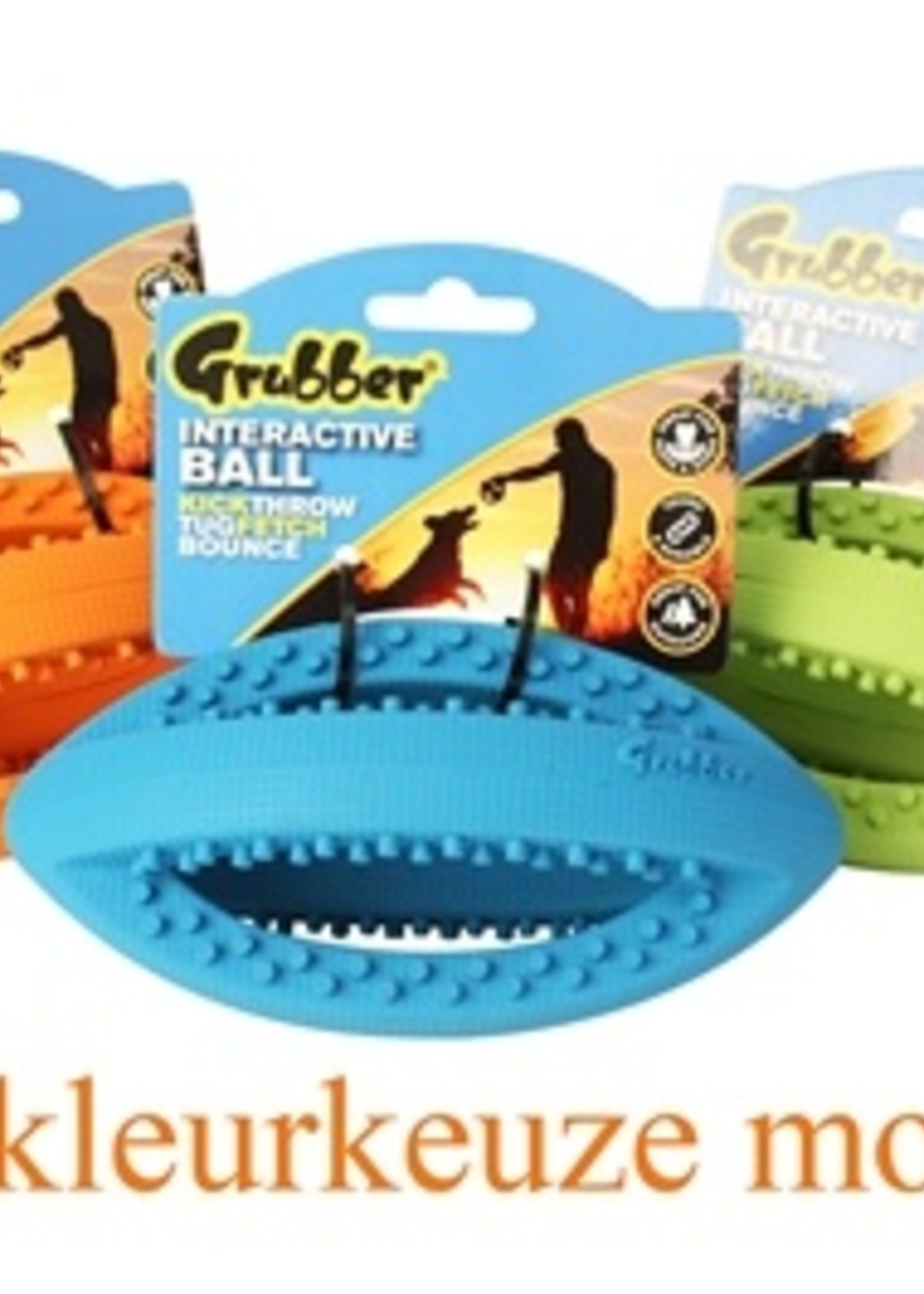 Happy pet Happy pet grubber interactieve rugbybal mini assorti