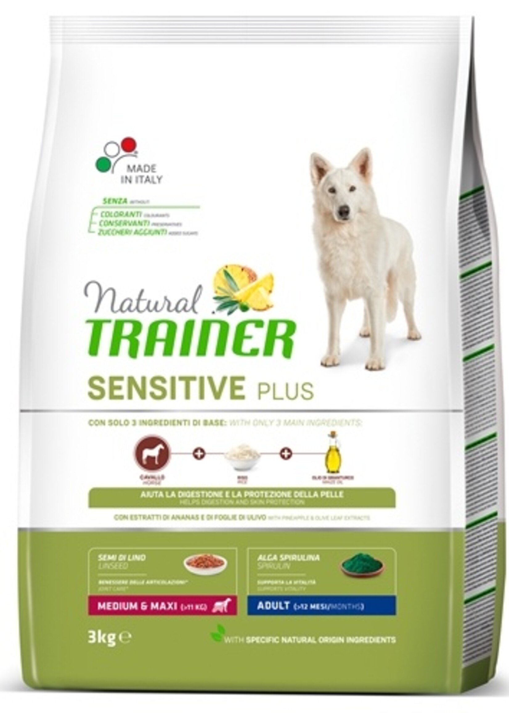 Natural trainer Natural trainer dog adult medium / maxi sensitive plus horse