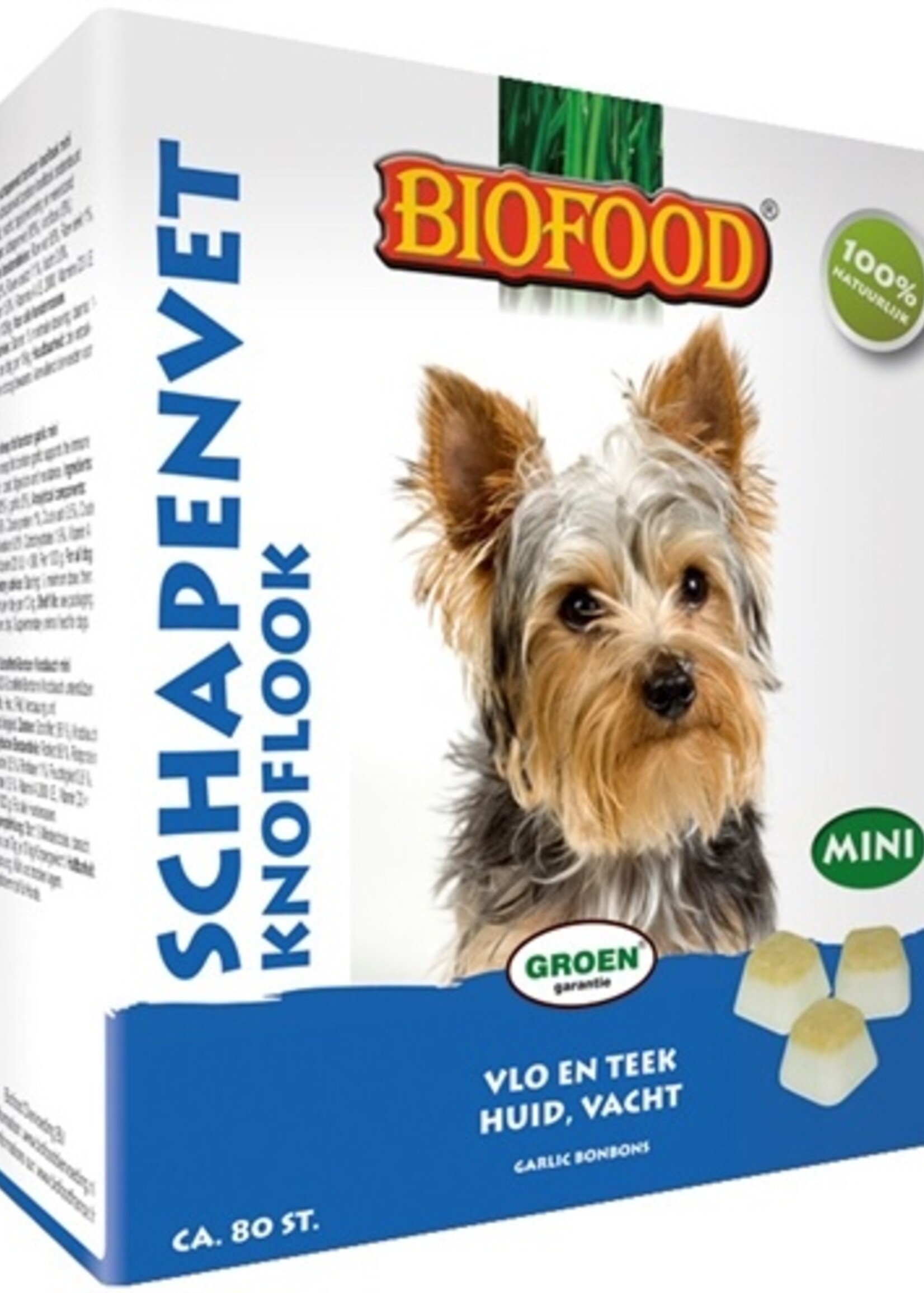 Biofood Biofood schapenvet mini bonbons knoflook