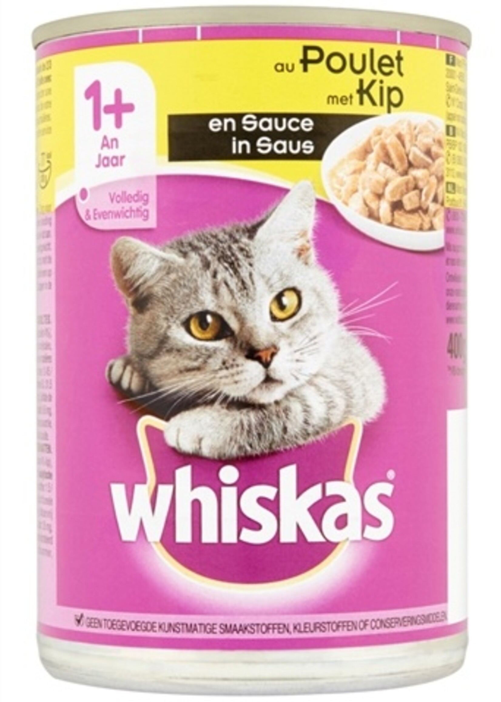 Whiskas 12x whiskas blik adult brokjes in saus kip