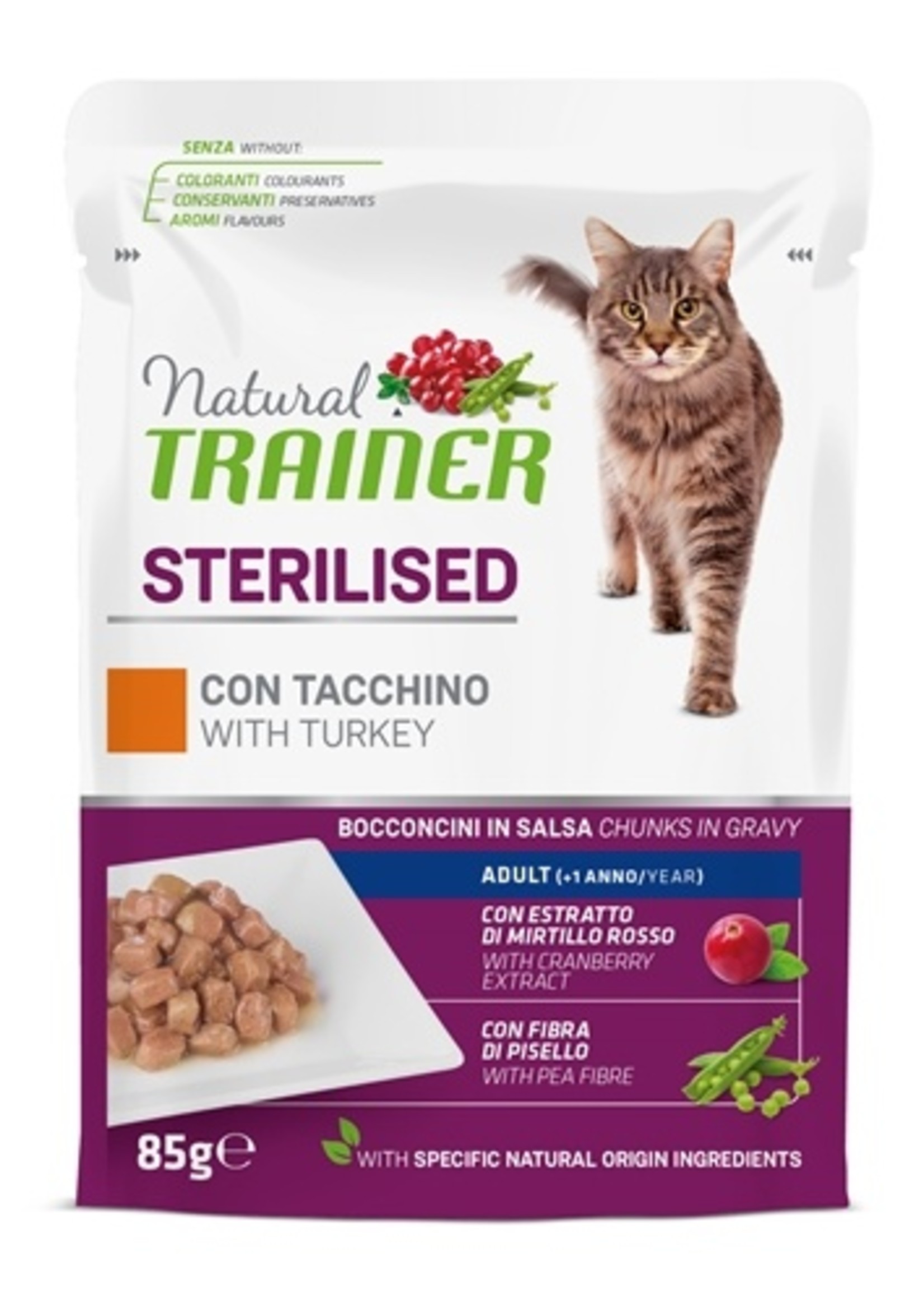 Natural trainer Natural trainer cat sterilised turkey pouch