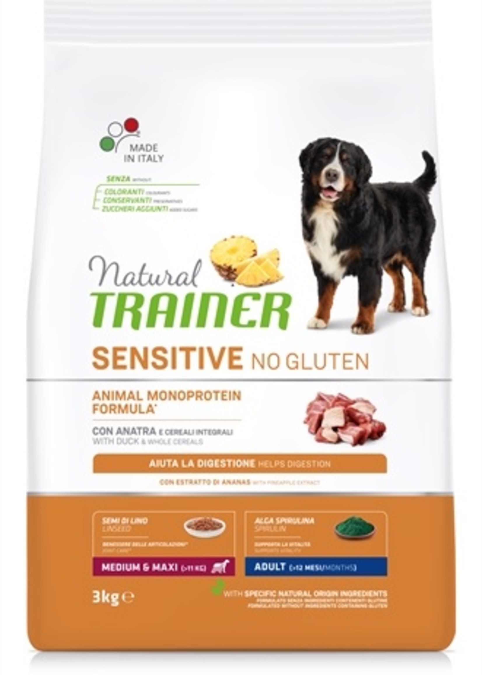 Natural trainer Natural trainer dog adult medium / maxi sensitive duck