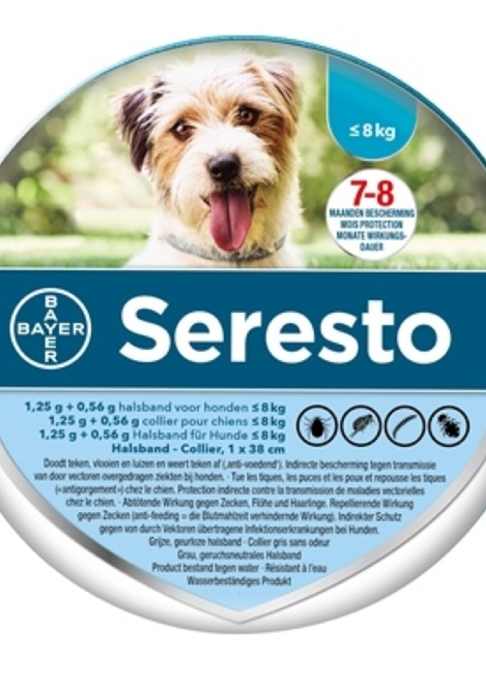Bayer Seresto teken- en vlooienband kleine hond