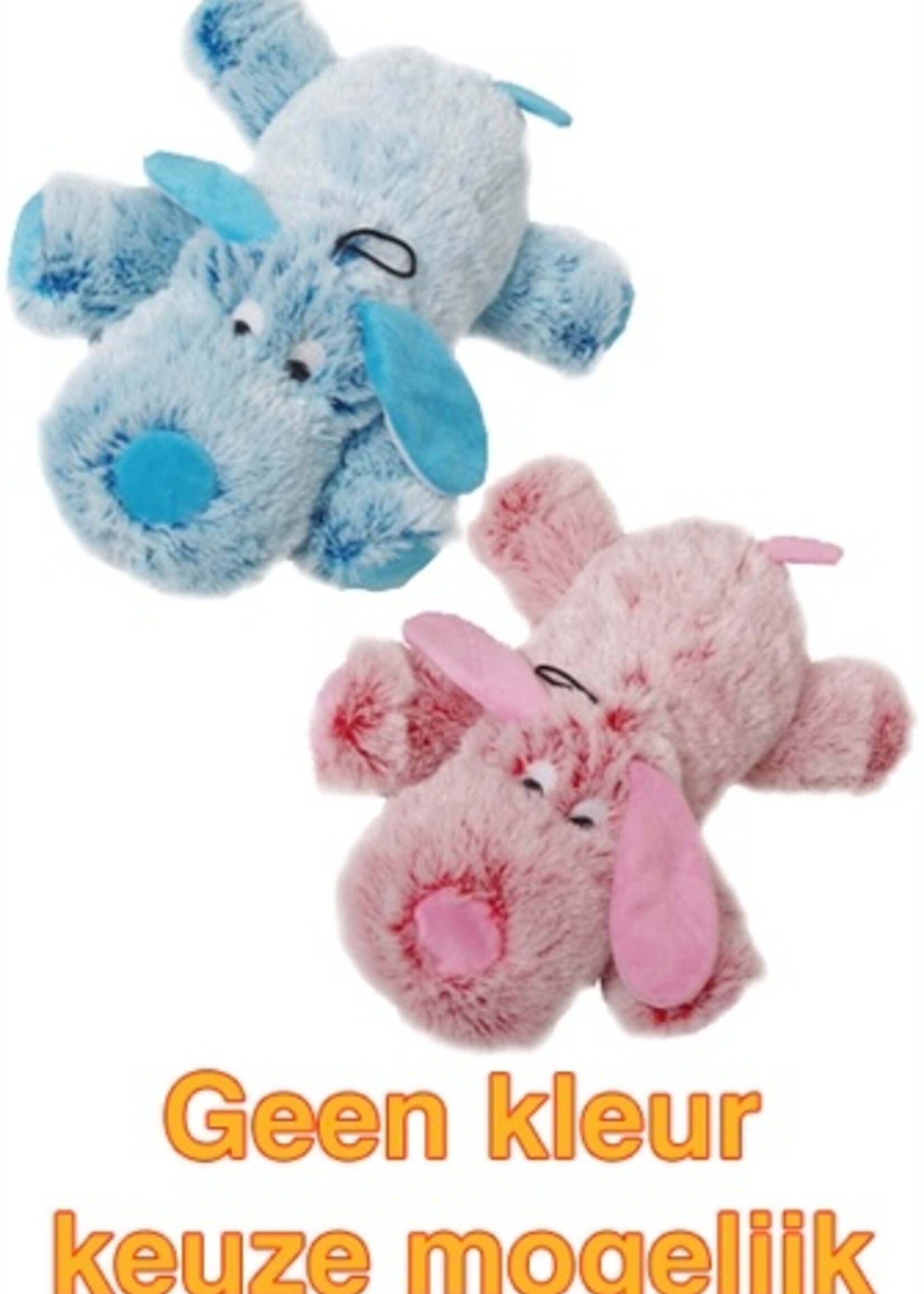 Merkloos Harige hond roze/blauw