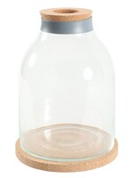 Zolux Zolux life bottle fles glas grijze rand met kurk