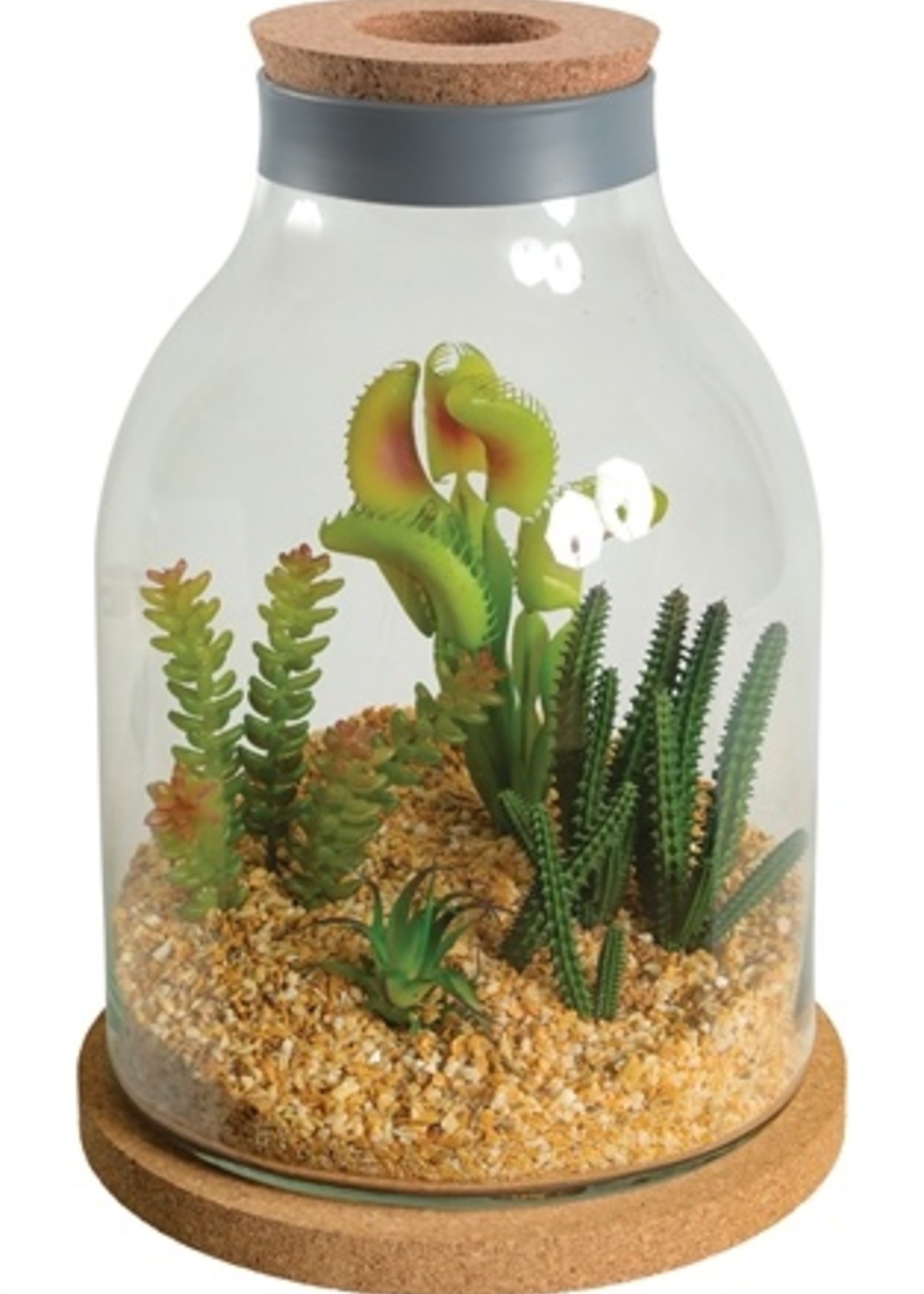 Zolux Zolux life bottle fles glas grijze rand met kurk