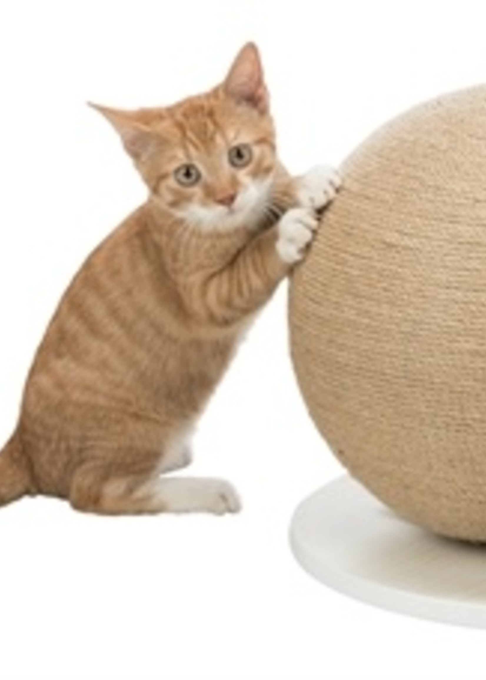 Trixie Trixie krabpaal bal op voet jute / hout