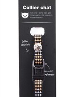 Martin sellier Martin sellier halsband kat kruis oranje / zwart