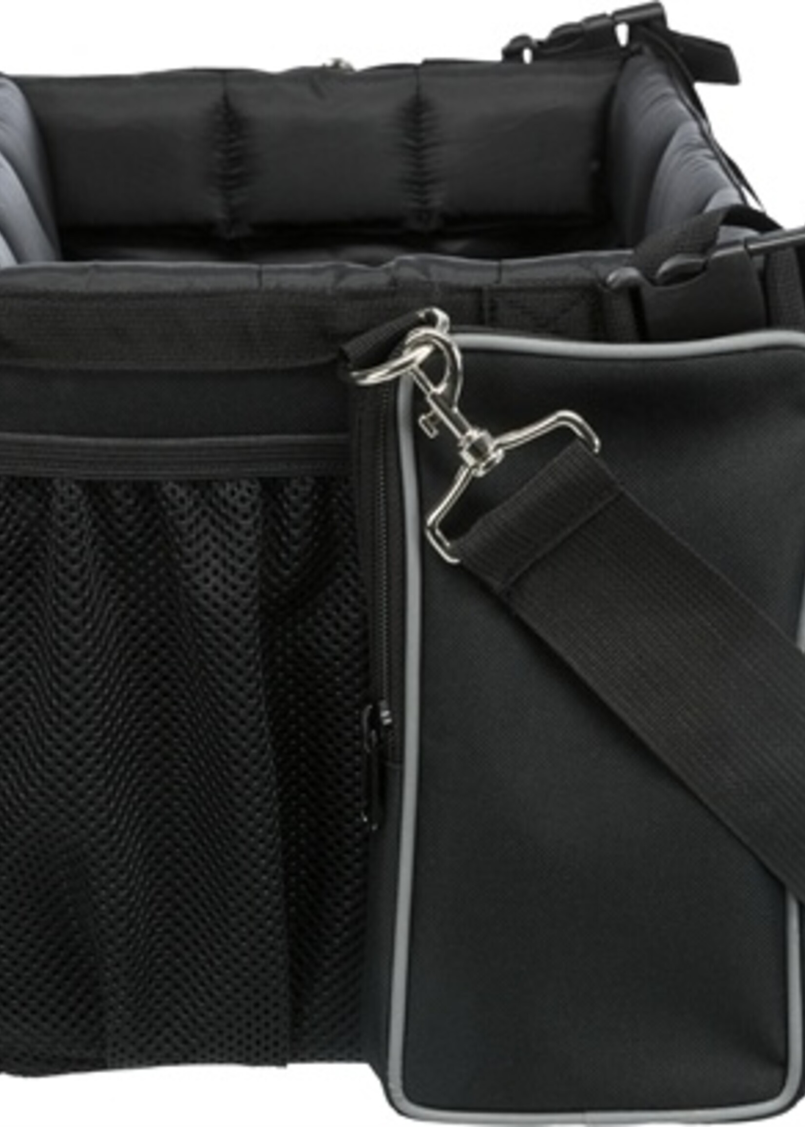 Trixie Trixie fietsmand voor aan stuur nylon zwart / grijs