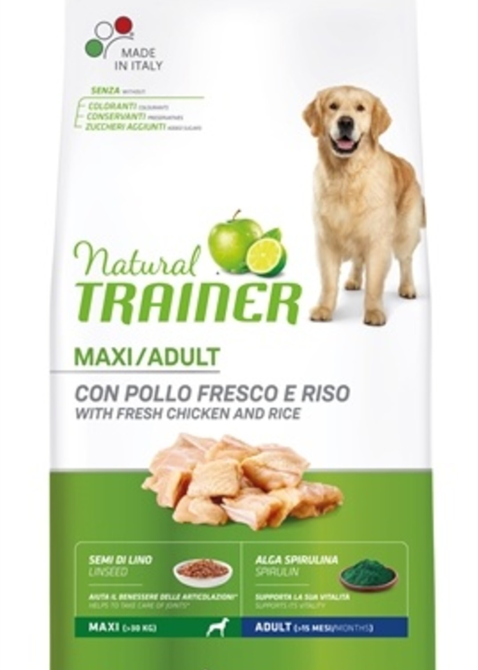 Natural trainer Natural trainer maxi adult kip / rijst / aloe vera