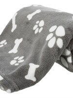Trixie Trixie hondendeken kenny fleece bot / pootjes grijs