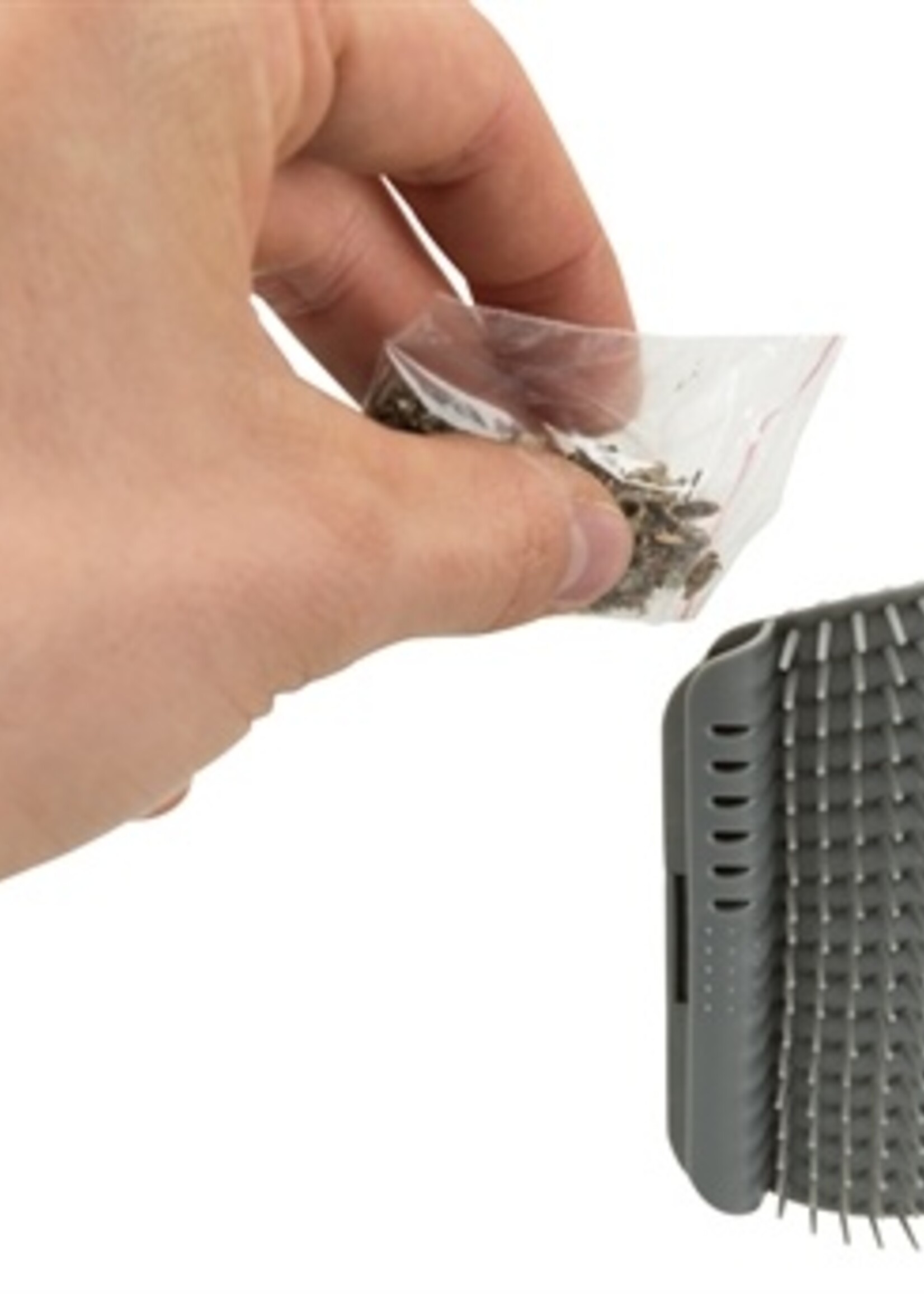 Trixie Trixie massageborstel muur hoek grijs