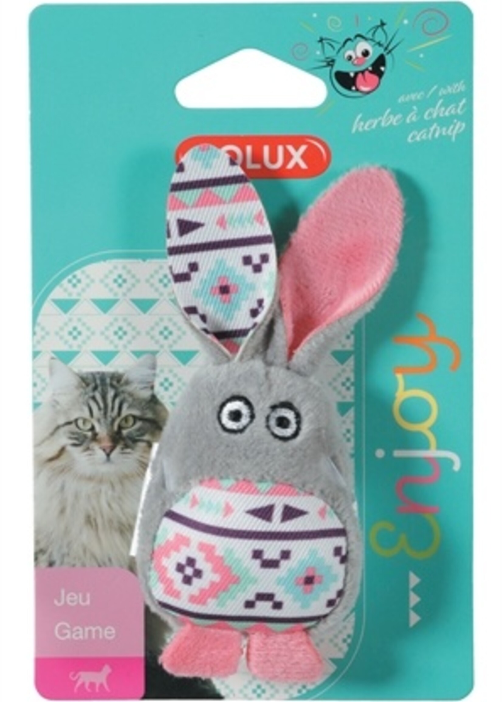 Zolux Zolux kattenspeelgoed kali konijn grijs