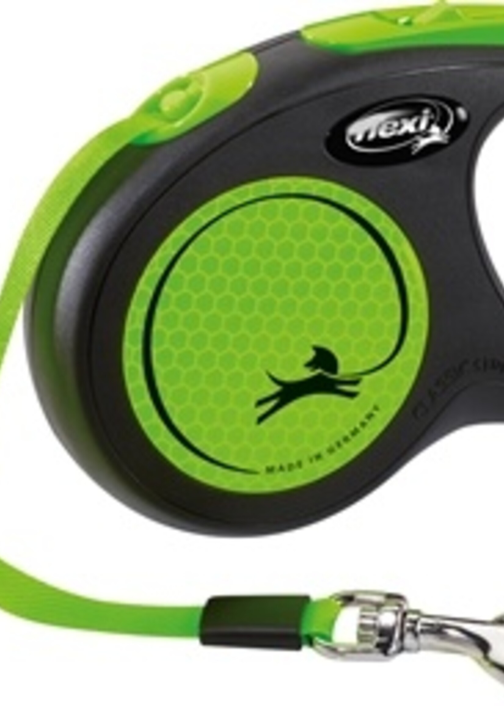 Flexi Flexi rollijn new neon tape zwart / neon groen