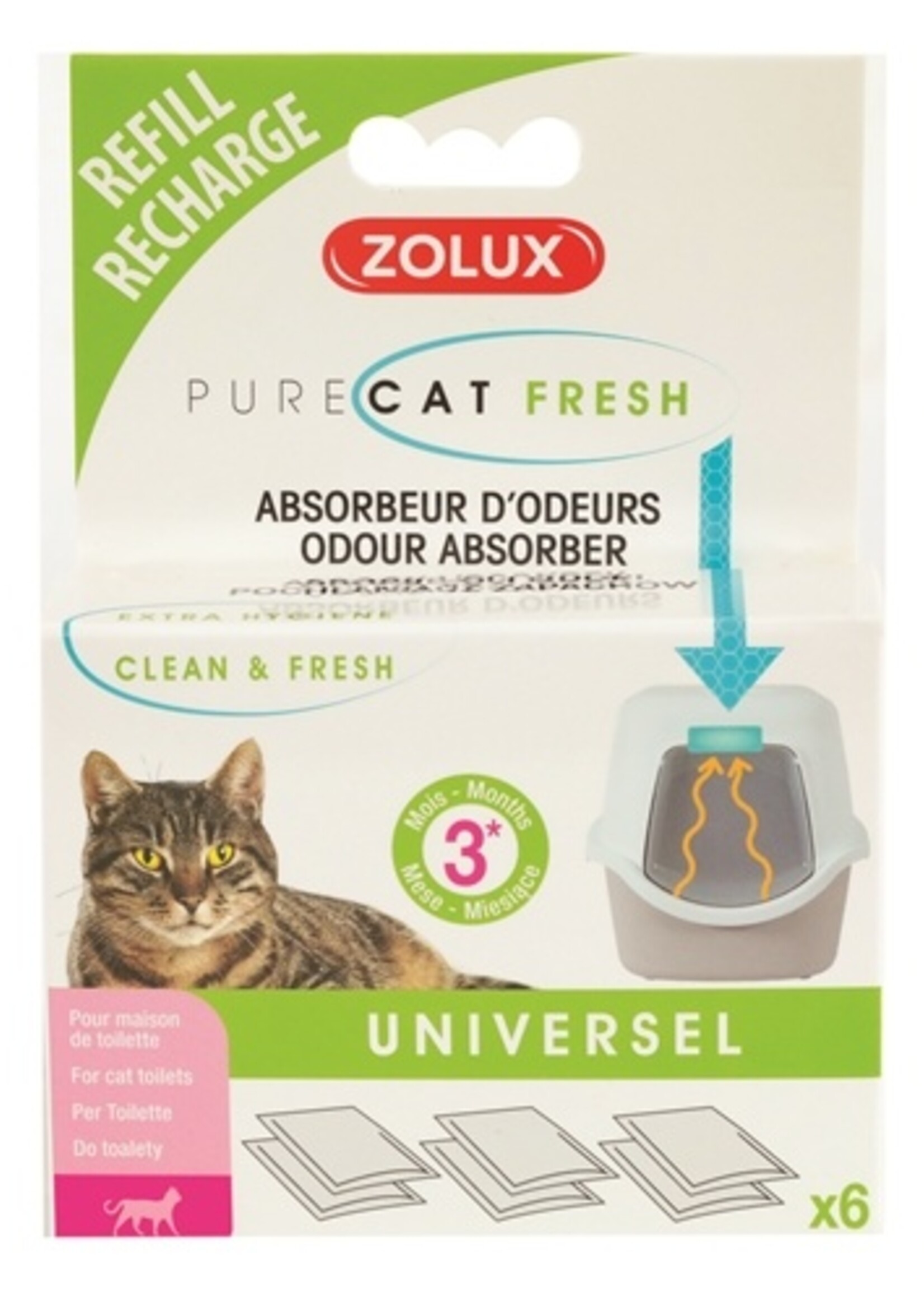 Zolux Zolux clean & fresh universeel filter kattenbak