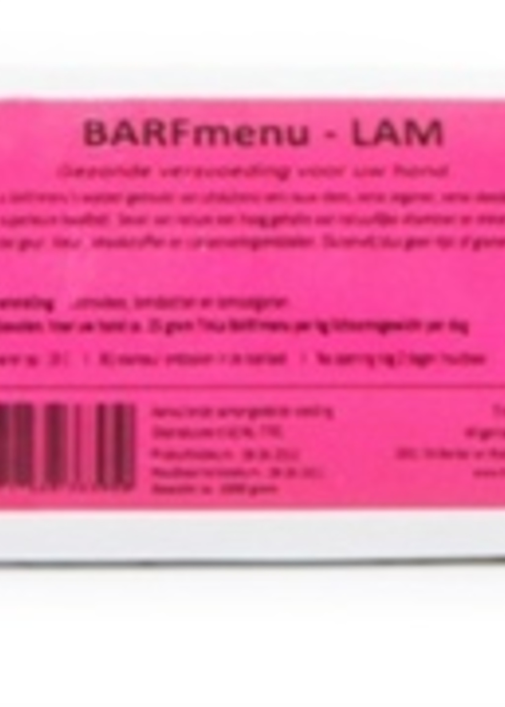 Barfmenu 20x barfmenu lam kattenvoer
