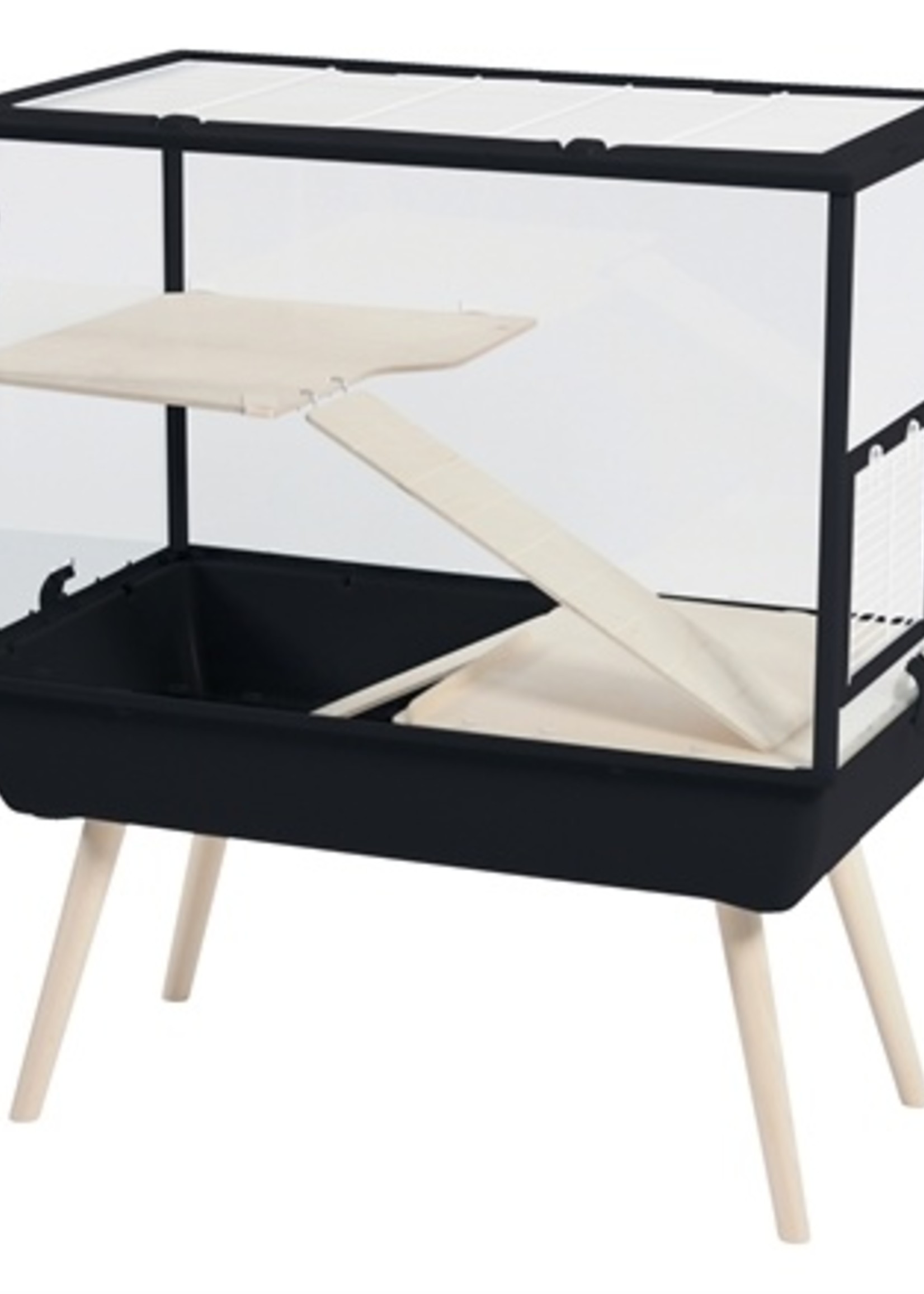 Zolux Zolux knaagdierkooi nevo palace plexiglas zwart