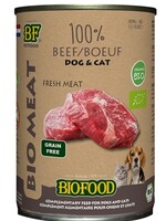 Biofood 12x biofood organic hond 100% rund blik