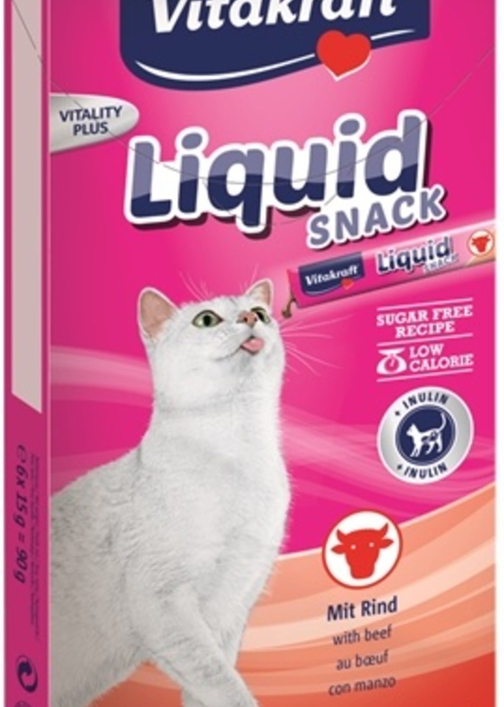 Vitakraft Vitakraft cat liquid snack rund & inuline
