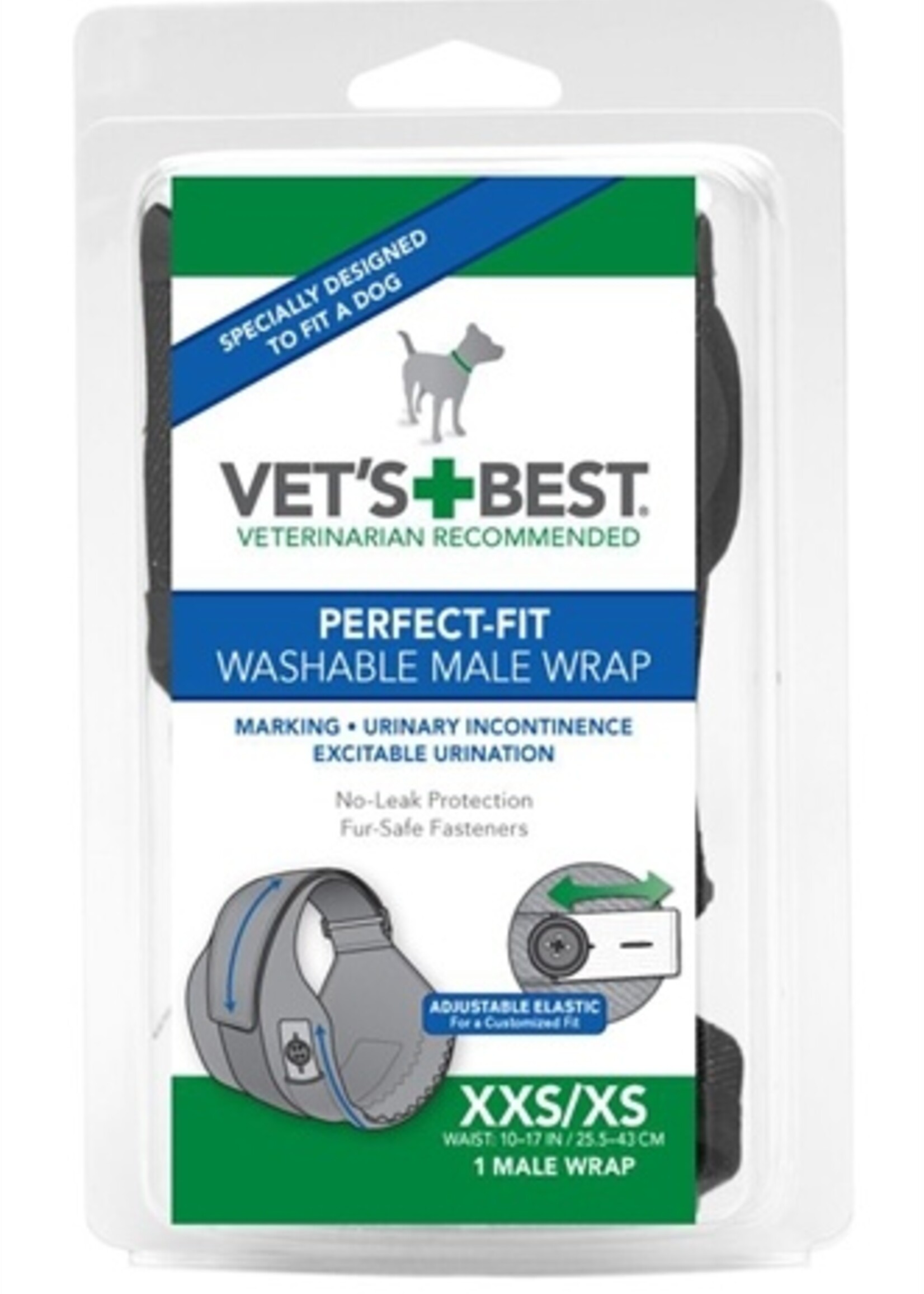Vets best Vets best wasbare plasband reu zwart