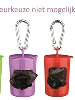Trixie Trixie poepzakdispenser met 2x20 zakjes assorti