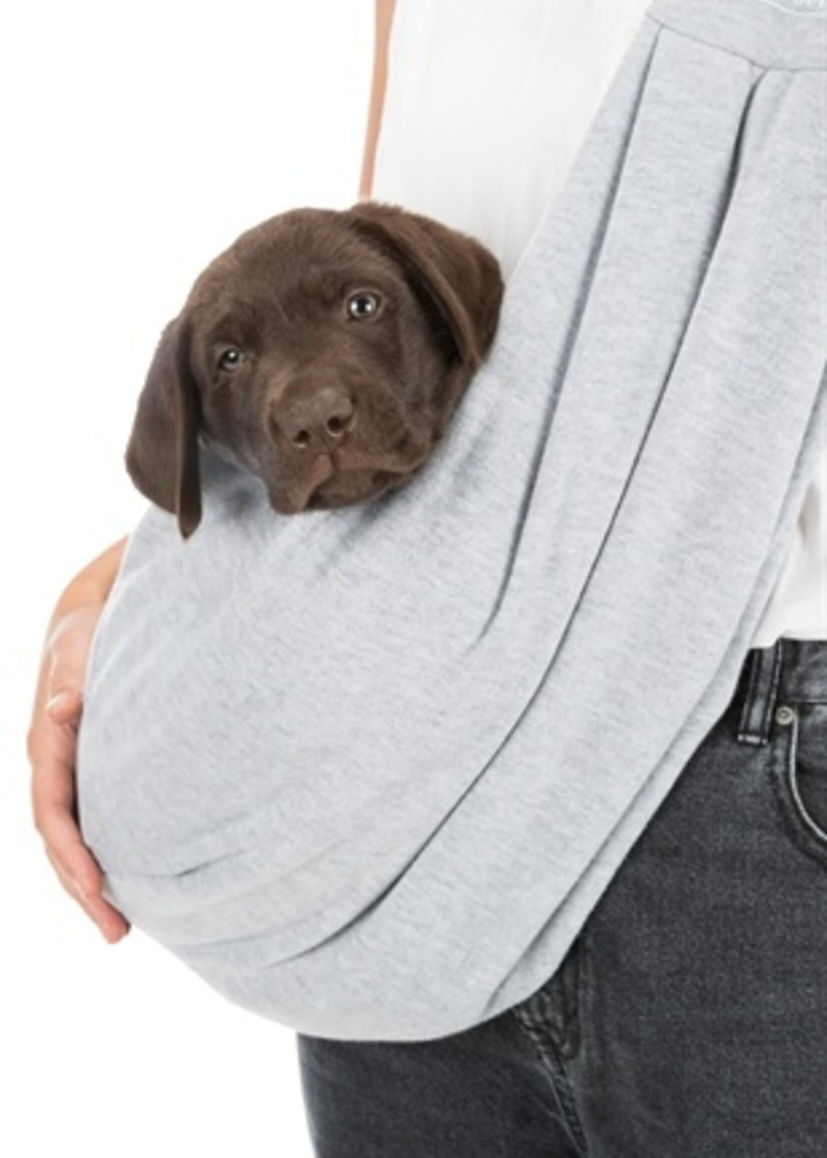 Trixie Trixie junior hondentas buikdrager lichtgrijs / mintgroen