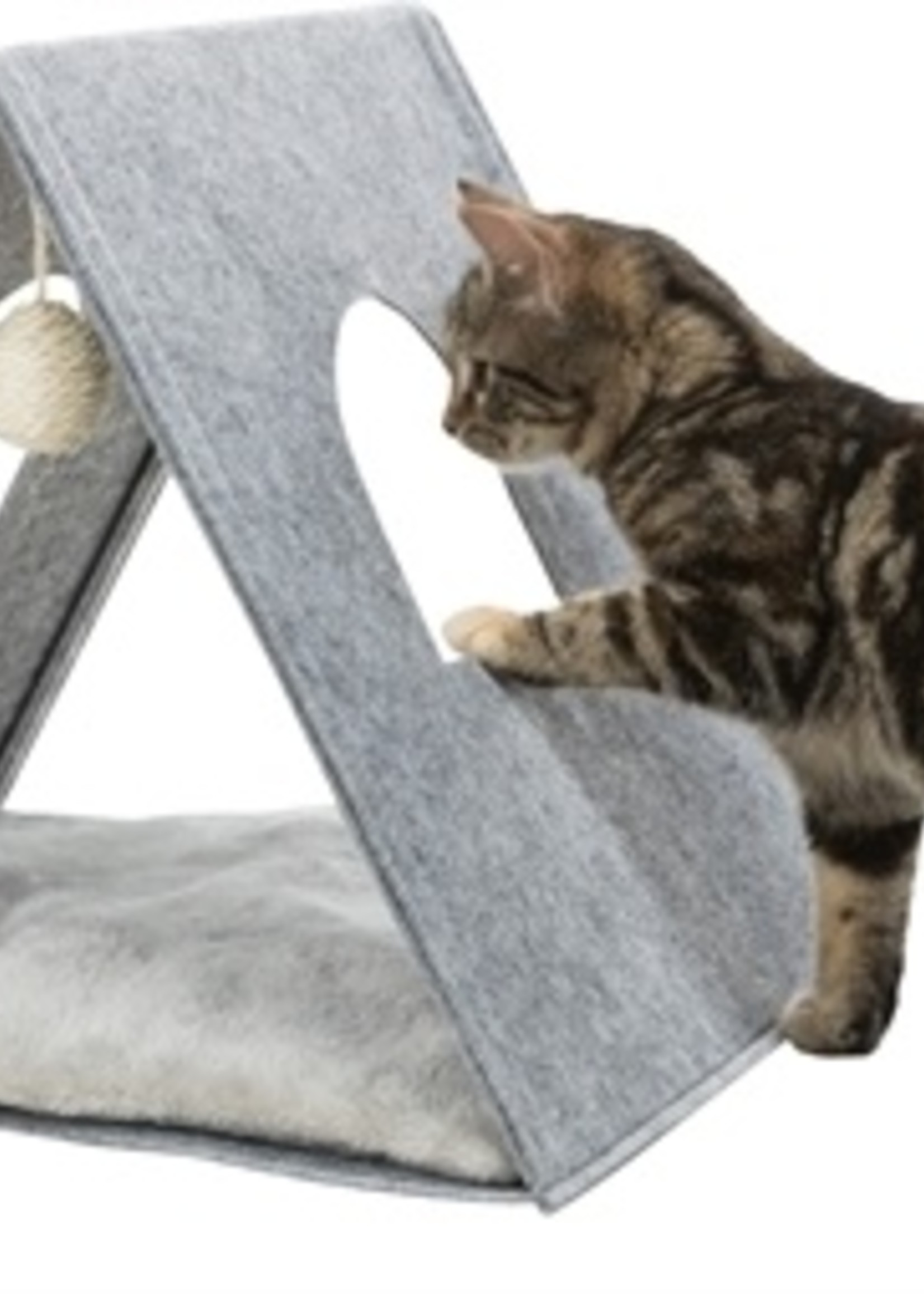 Trixie Trixie junior relax-iglo vilt opvouwbaar lichtgrijs