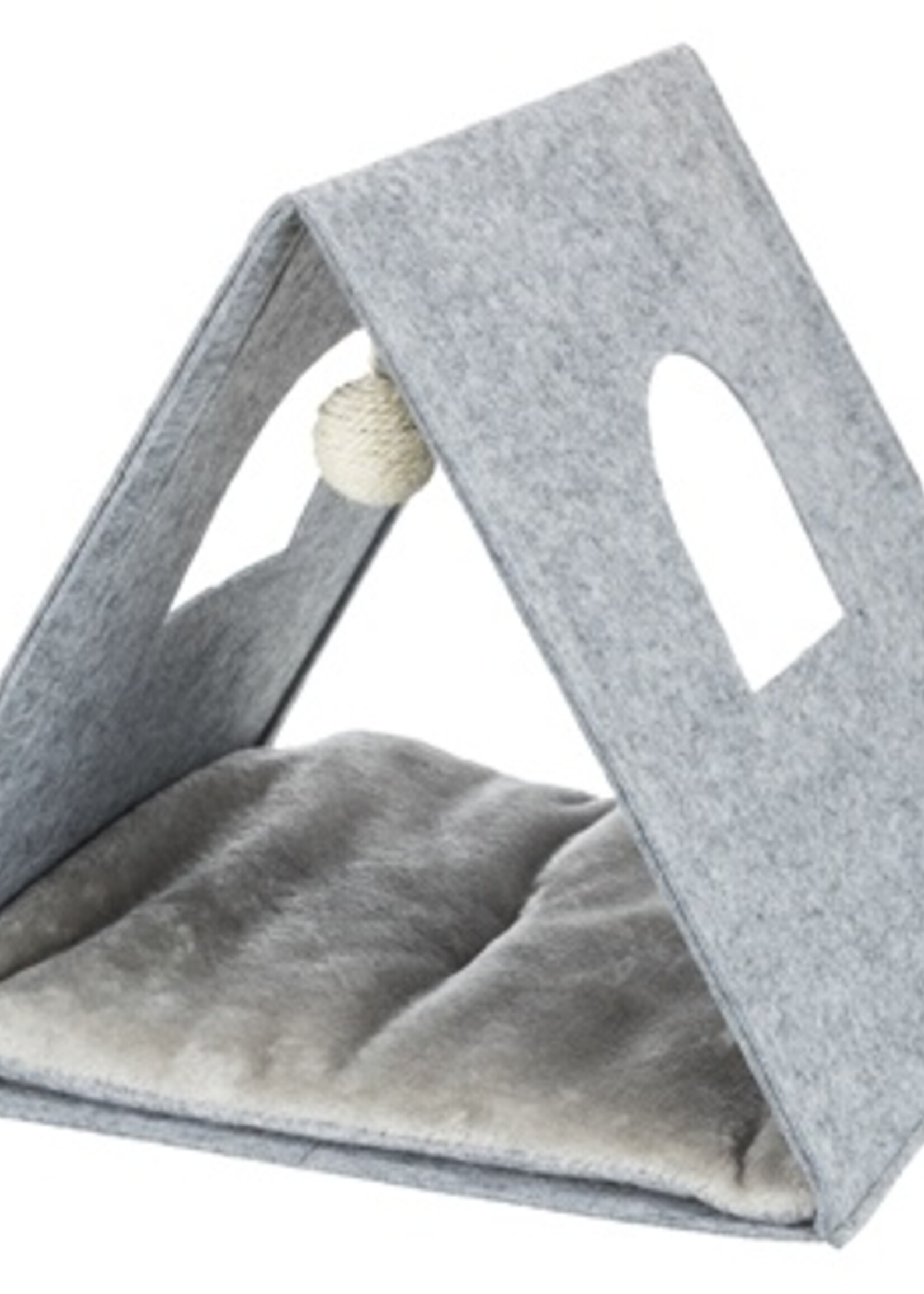 Trixie Trixie junior relax-iglo vilt opvouwbaar lichtgrijs