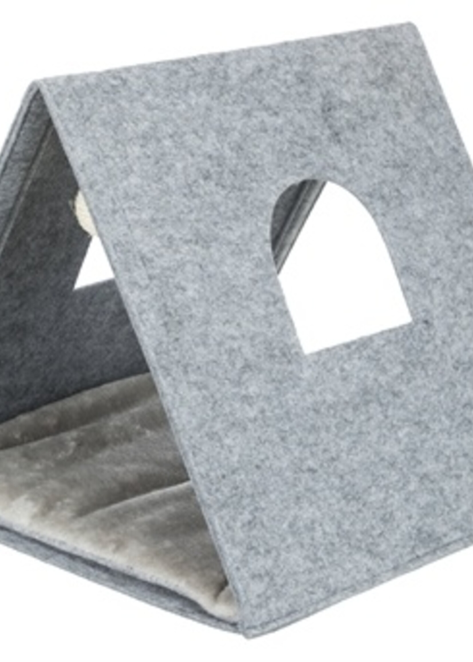 Trixie Trixie junior relax-iglo vilt opvouwbaar lichtgrijs