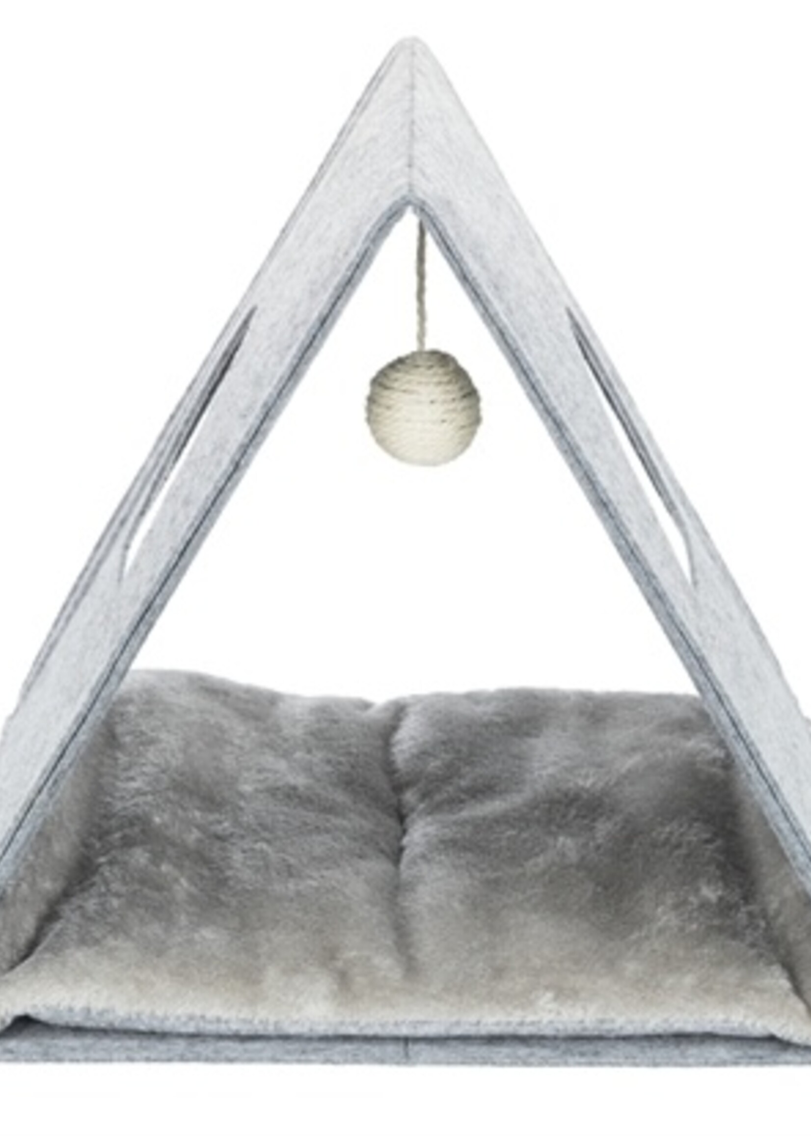 Trixie Trixie junior relax-iglo vilt opvouwbaar lichtgrijs