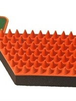 Boon Boon rubber massageborstel oranje / zwart