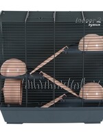 Zolux Zolux knaagdierkooi indoor2 triplex hamster grijs / roze