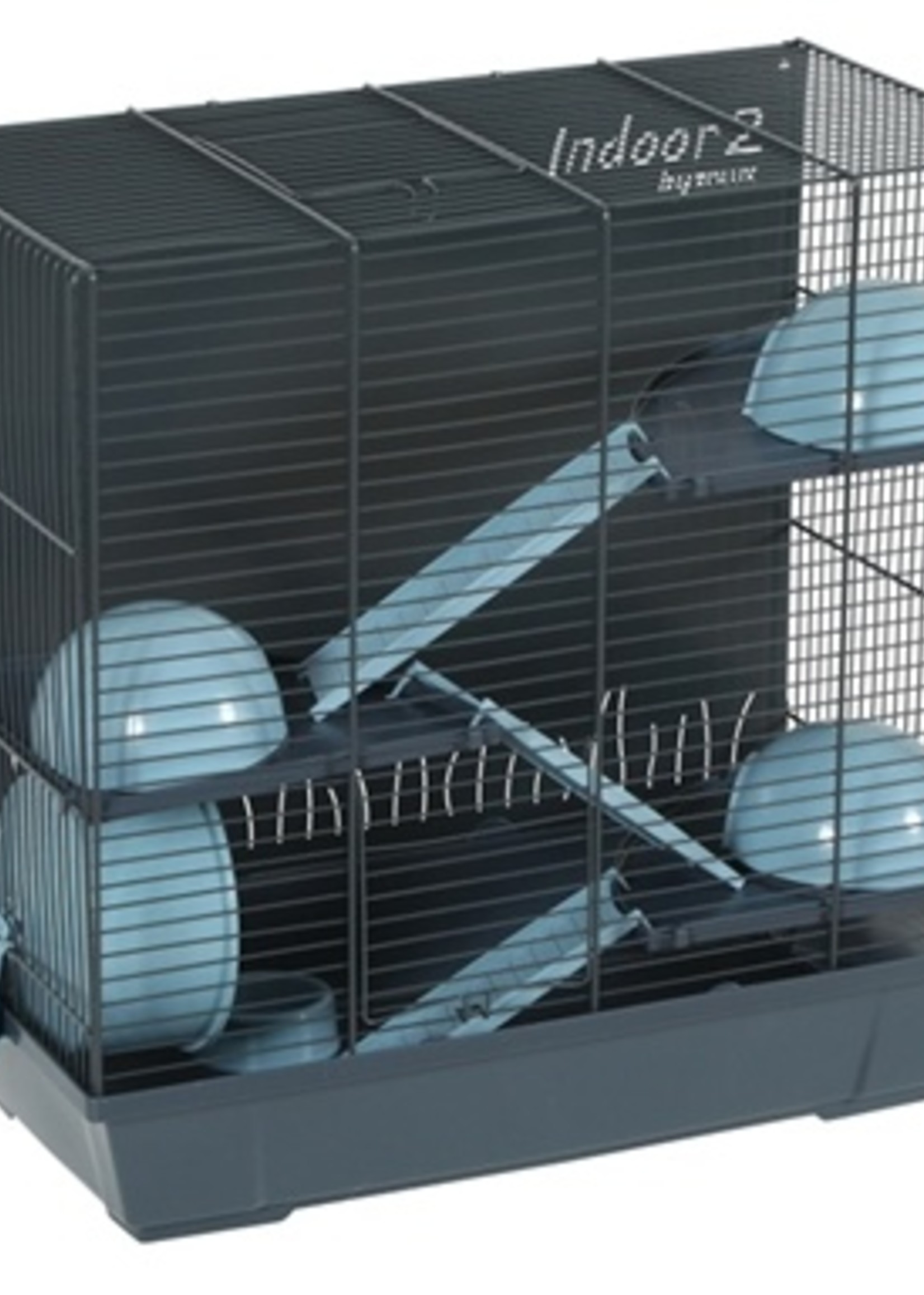 Zolux Zolux knaagdierkooi indoor2 triplex hamster grijs / blauw