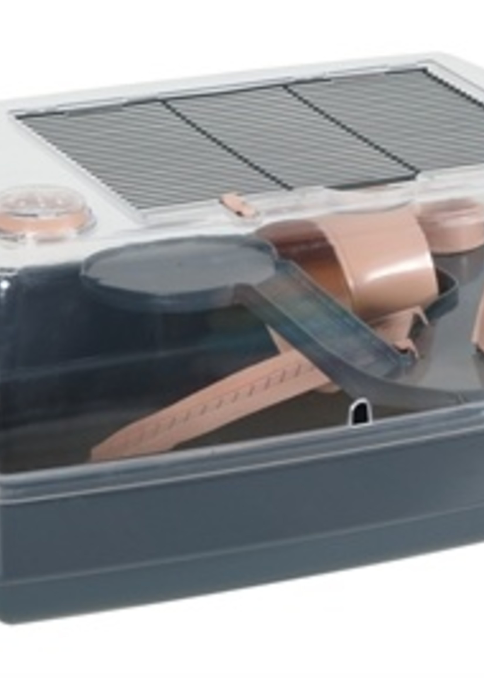 Zolux Zolux knaagdierkooi indoor2 vision hamster grijs / roze