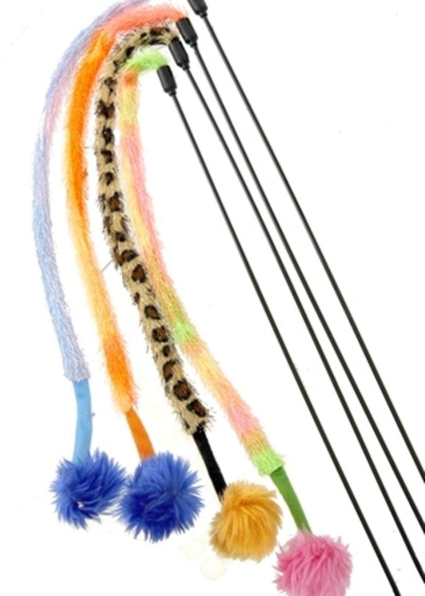 Merkloos Kattenspeelgoed hengel/furry tail/pluche bal