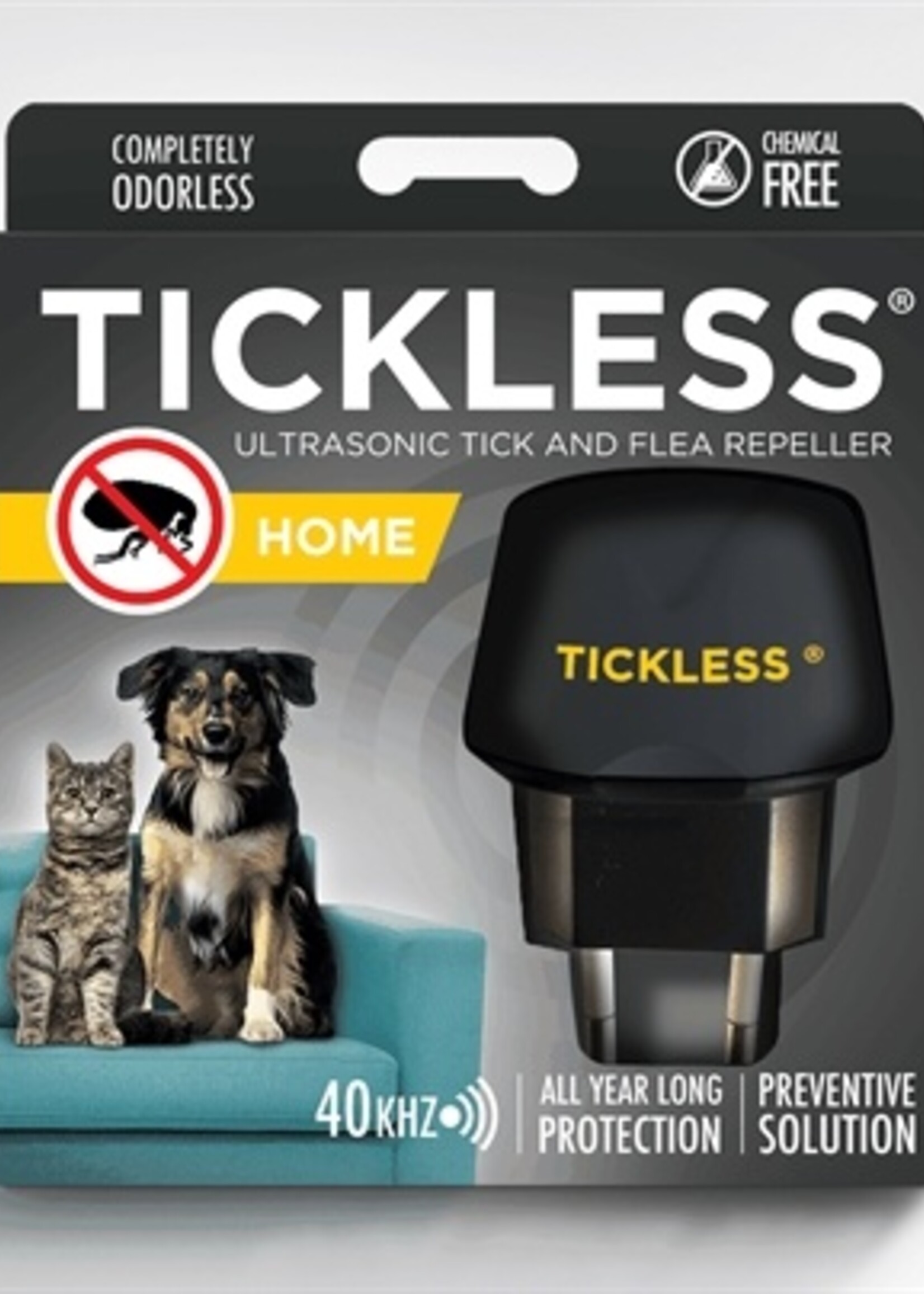 Tickless Tickless teek en vlo afweer stekker voor in huis zwart