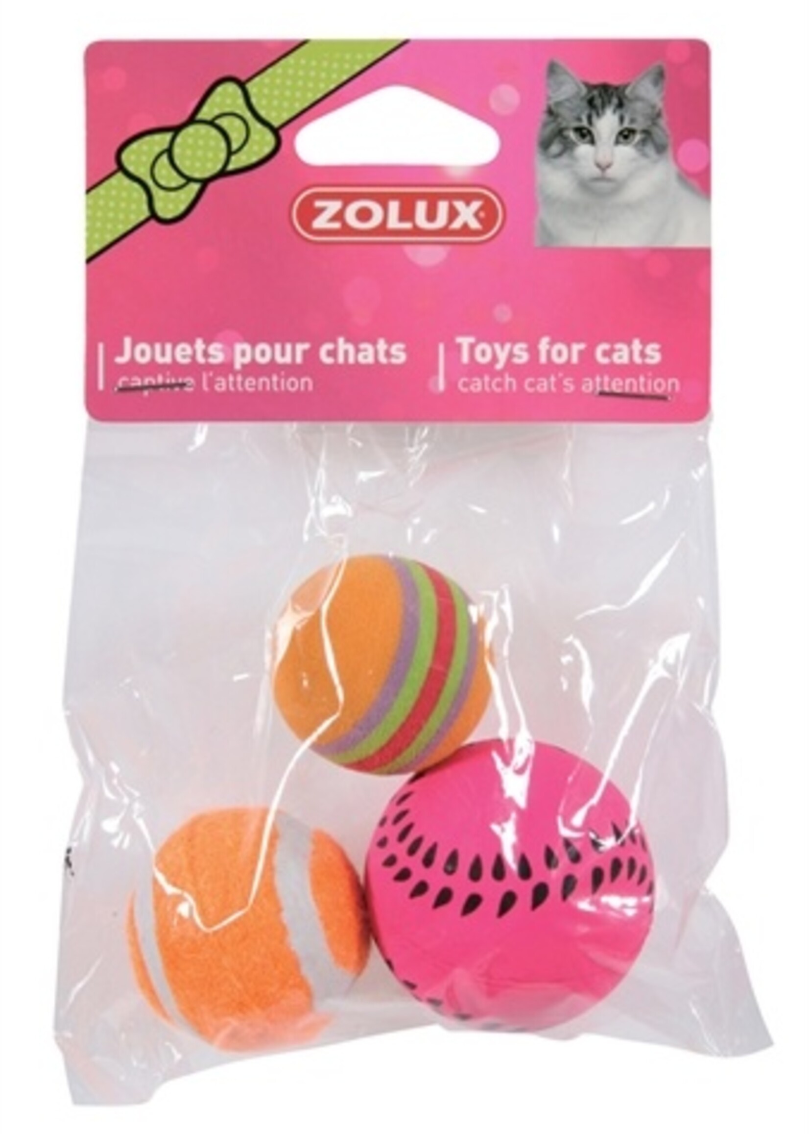 Zolux Zolux kattenspeelgoed ballen assorti