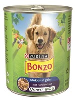 Bonzo 12x bonzo blik stukjes in gelei rund / hart