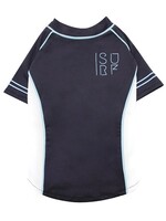 Croci Croci t-shirt hond surfing zwart / wit / lichtblauw