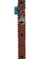 Lief! Lief! kattenhalsband uni met elastiek bruin