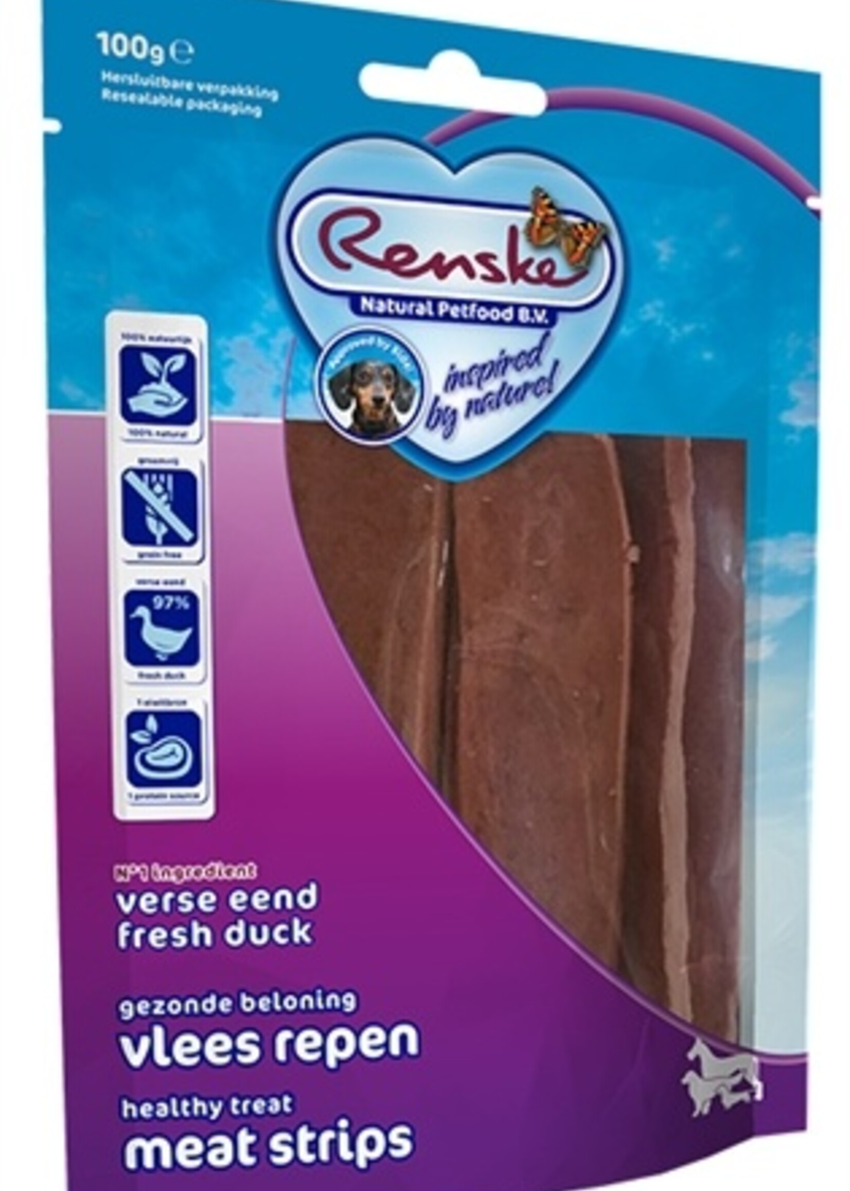 Renske Renske gezonde beloning vlees strip eend