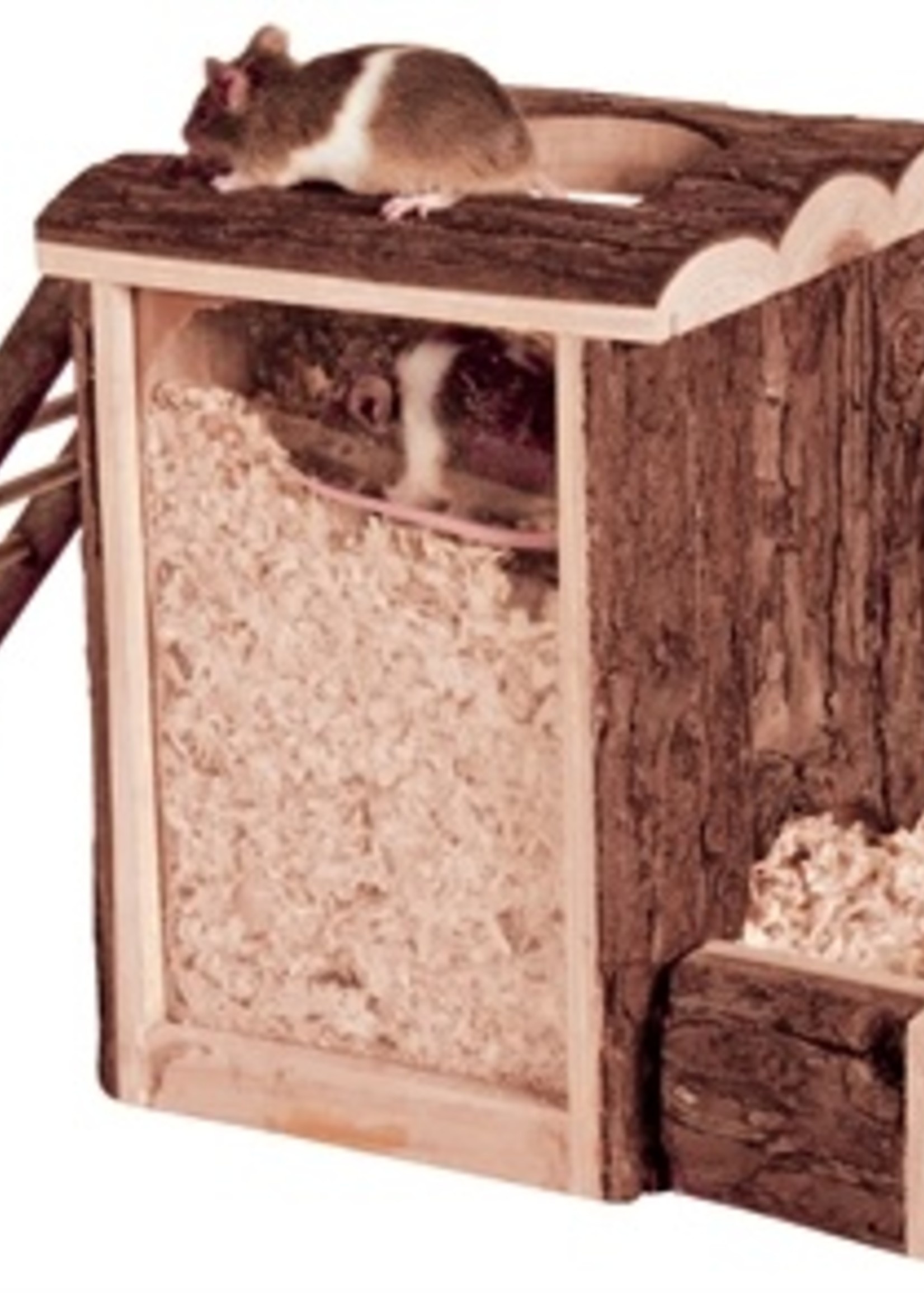 Trixie Trixie natural living speel- en graaftoren muis / dwerghamster