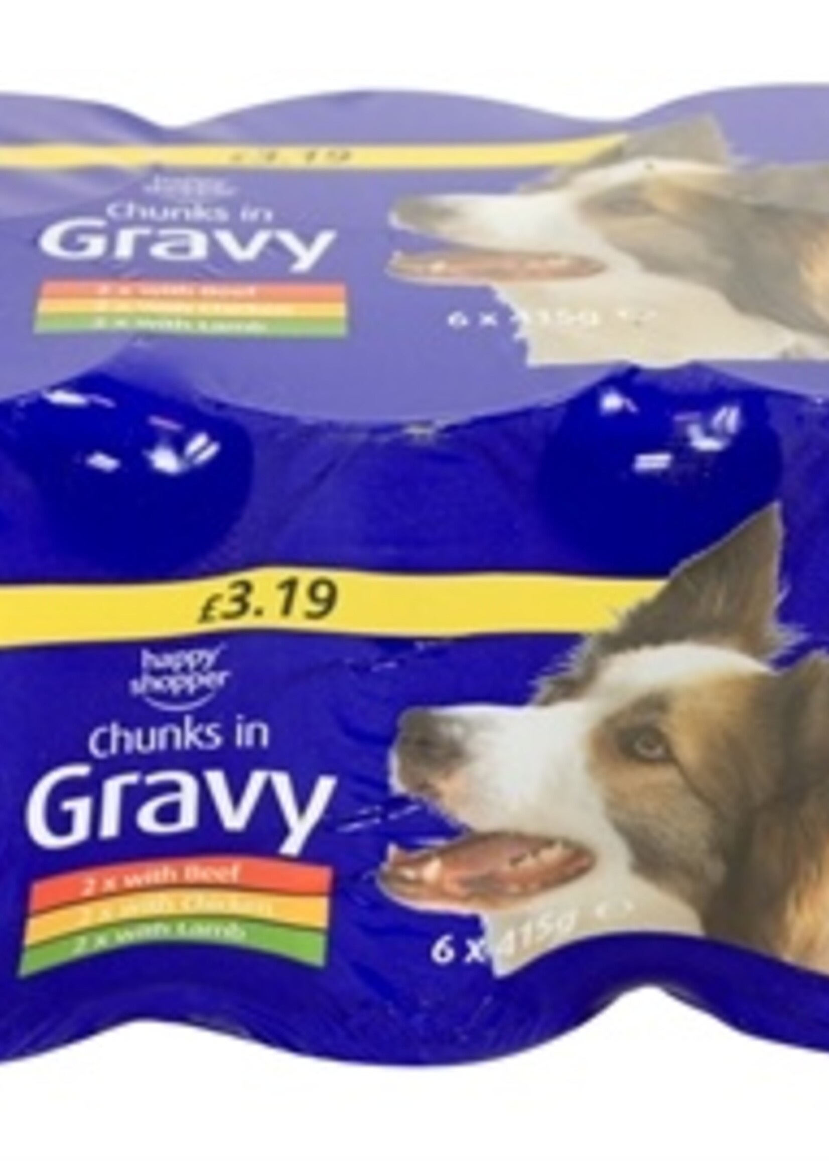 Merkloos Blik hond in saus assorti